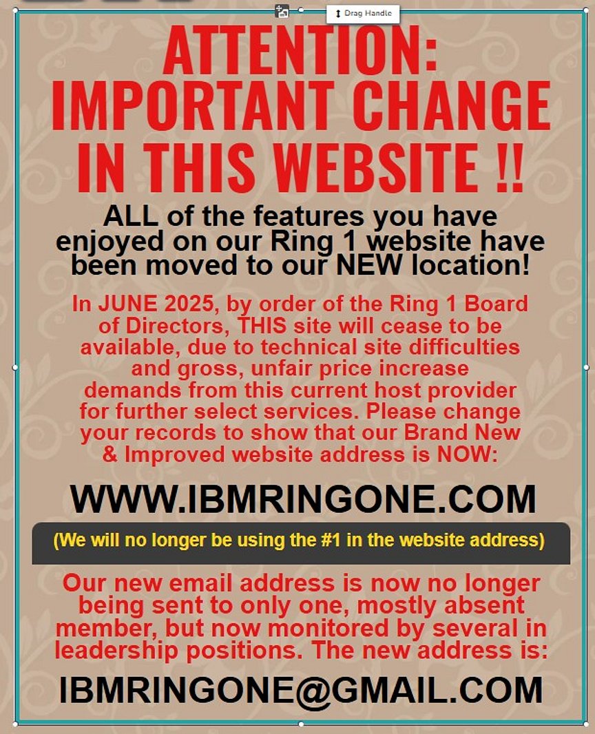 Website move old Ring 1 website